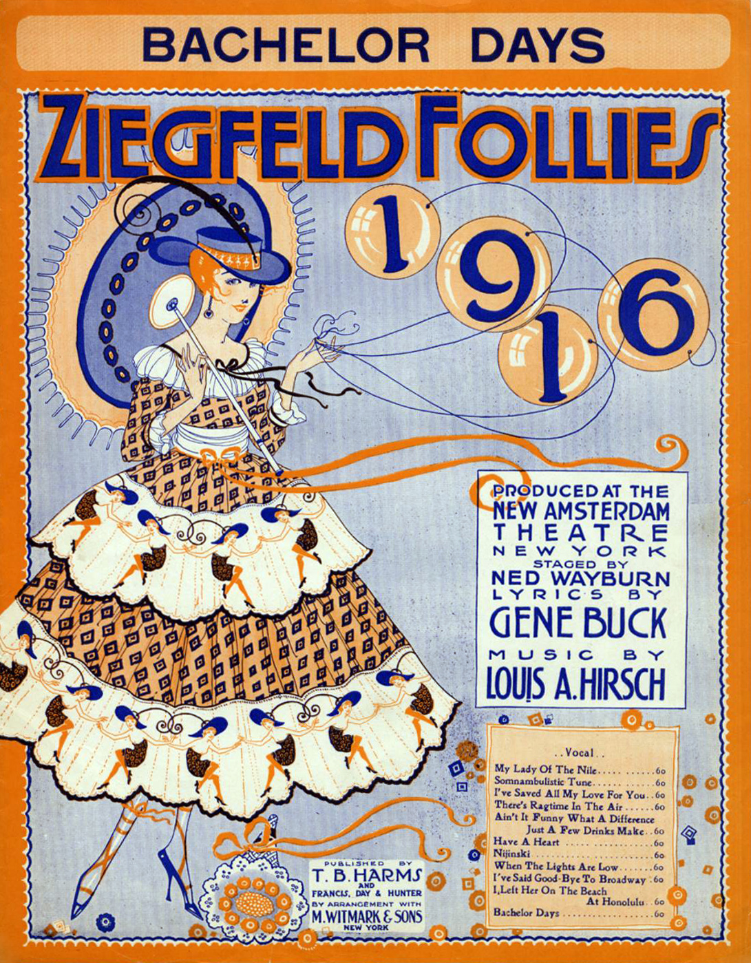 Ziegfeld Sheet Music - Ziegfeld Follies of 1916 (Bachelor Days)